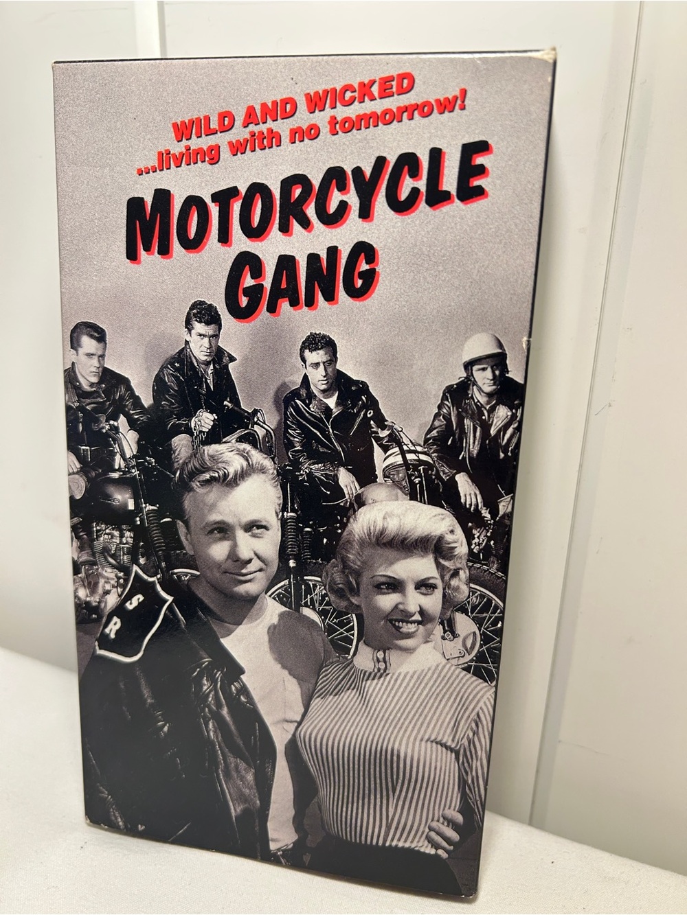 Vintage Motorcycle Gang VHS Tape 1957 Cult Classic Biker Film Columbia movie